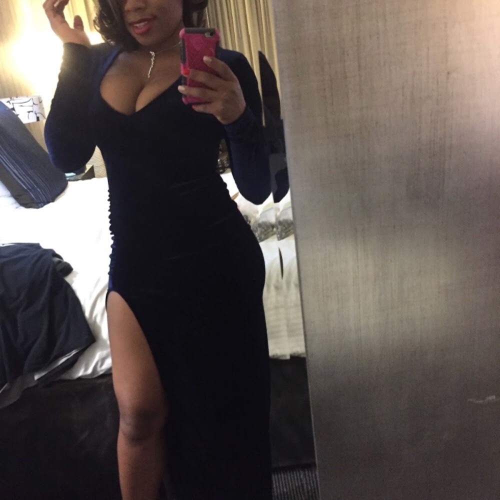 Royal Blue Suede Dress